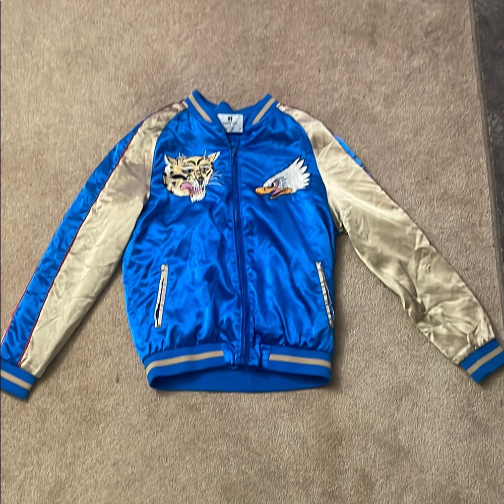 Standard Issue Blue and Gold men’s Puffer Jacket oversized